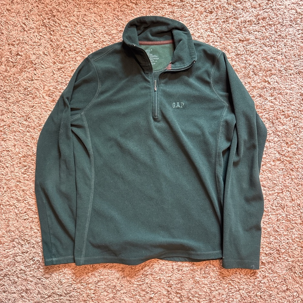 GAP Green Quarter-Zip Fleece